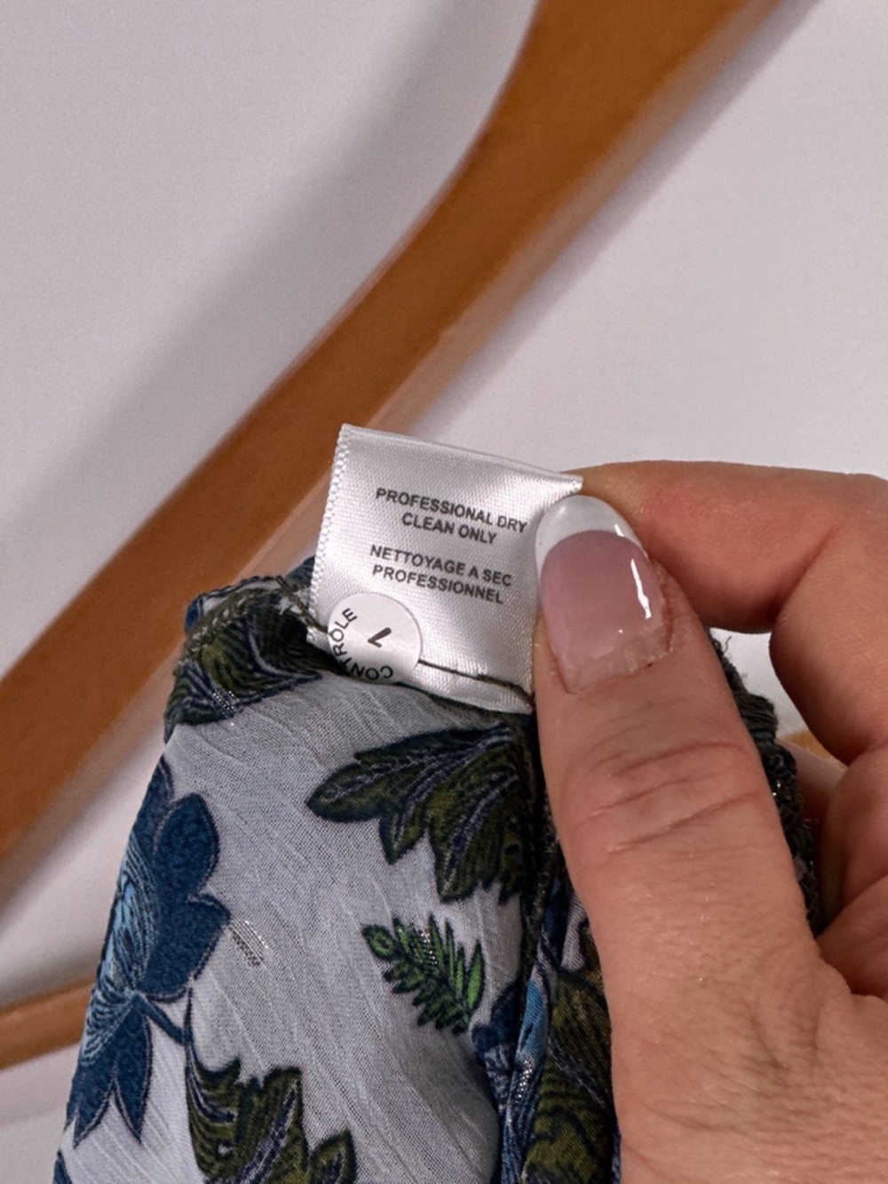 MISA Los Angeles Vida Maxi Dress Smocked Floral Lurex Blue Green L - Picture 11 of 16